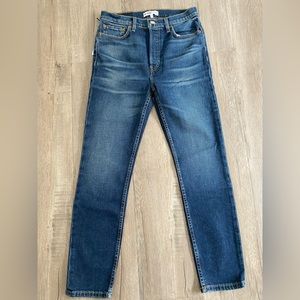 Re/Done High Rise Ankle Collection Straight Jeans Size 27 NWT